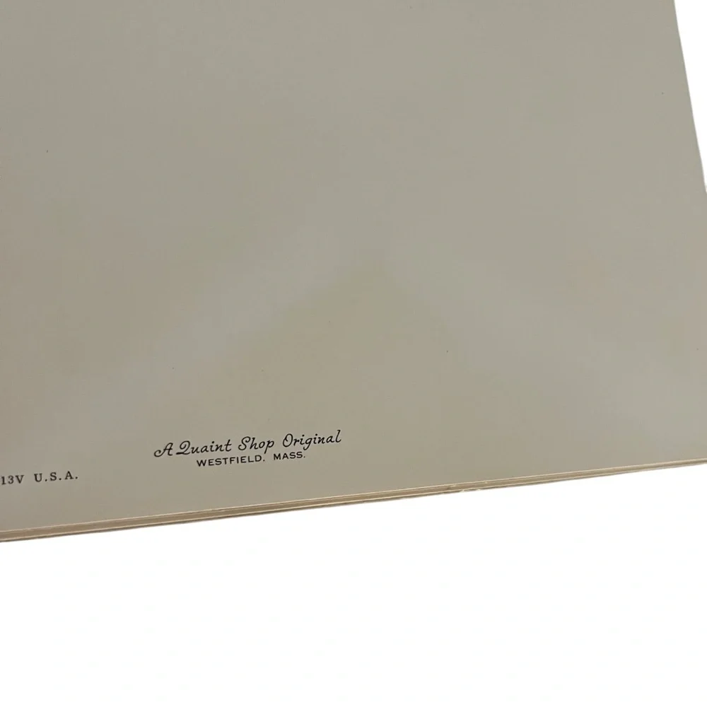 Unused Vintage Greeting Card Thinking of You Just Because Embossed Floral